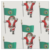 Tissu Le Père Noël Arrive À Washington (Fermer)