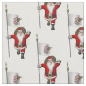 Tissu Le Père Noël Arrive En Illinois (Fermer)