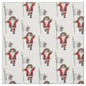 Tissu Le Père Noël Arrive En Illinois (Échantillon)