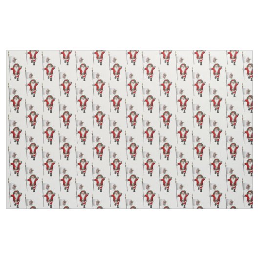 Tissu Le Père Noël Arrive En Illinois (Fat Quarter)