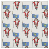 Tissu Le Père Noël Arrive En Oregon (Échantillon)