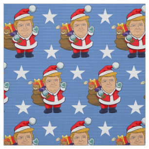 Tissu Le Président joyeux Donald Trump Père Noël No
