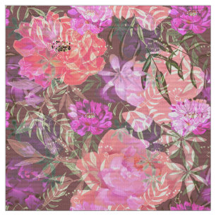 Tissu Le rose de rose de pivoines fleurit le bouquet de