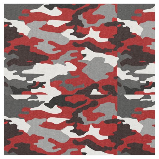 Tissu Le rouge ombrage Camo (Fermer)