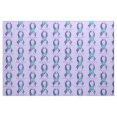 Tissu Le ruban de la conscience d'Alzheimer avec (Fat Quarter)