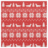 Tissu Le teckel à cheveux longs silhouette le motif de (Échantillon)