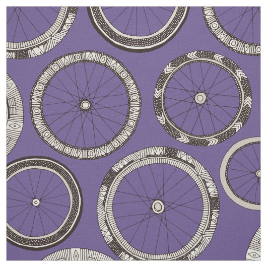 Tissu le vélo roule la violette (Échantillon)