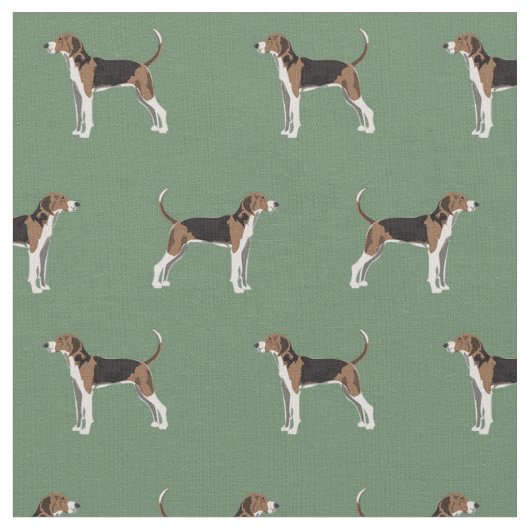 Tissu Le vert de l'arbre Walker Coonhound (Fermer)