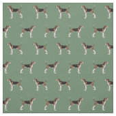 Tissu Le vert de l'arbre Walker Coonhound (Échantillon)