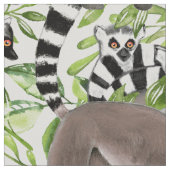 Tissu Lémuriens de Madagascar (Détail)