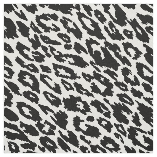 Tissu Leopard noir et blanc (Échantillon)