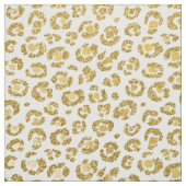 Tissu Léopard scintillant d'or de Faux fascinant (Échantillon)