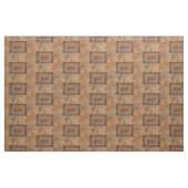 Tissu Leopard sur Orange et Arrière - plan Brown (Fat Quarter)