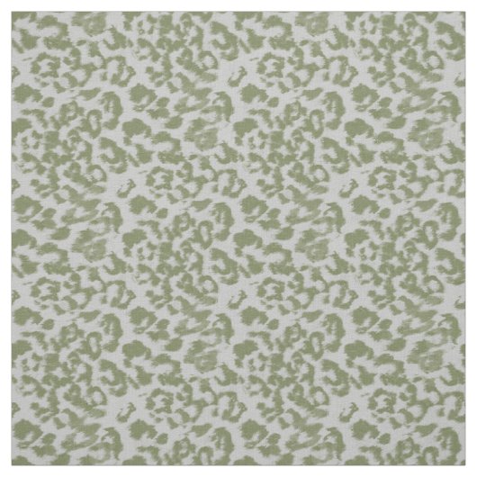 Tissu Léopard tacheté gris olive (Échantillon)