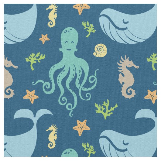 Tissu Les animaux marins| Nourriture marine (Fermer)