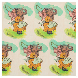 Tissu les années 1930 ont habillé l'éléphant jouant