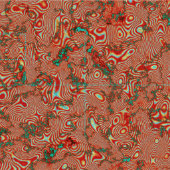 Tissu les années 70 chic moire 5 (Carreau)