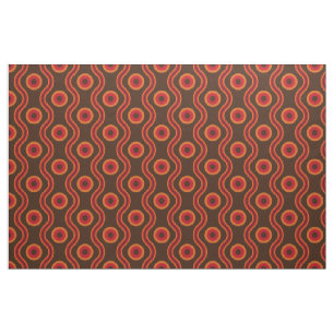 Tissu les années 70 motif de vague d'anneau de style