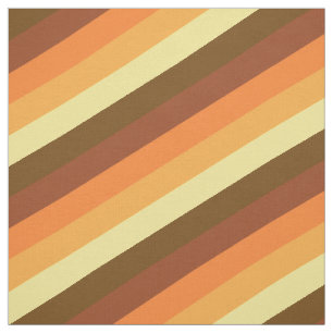 Tissu les années 70 rayures vintages jaune orange