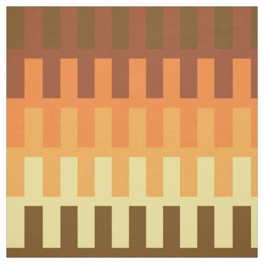Tissu les années 70 rectangle jaune orange marron vintag (Échantillon)