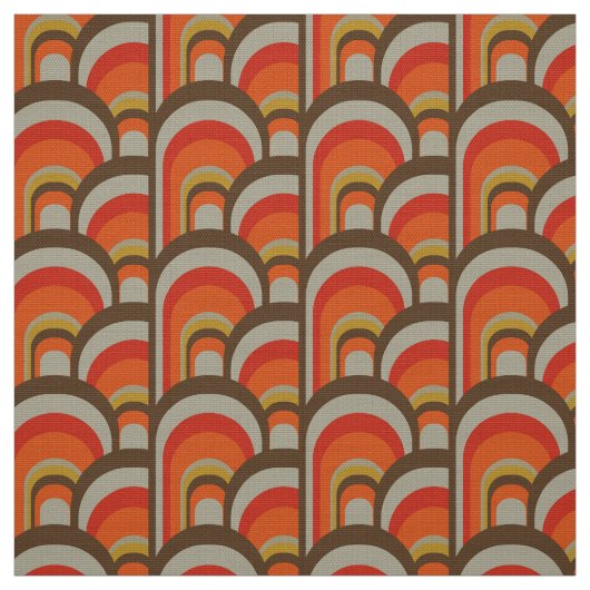 tissu les années 70 rétro (Échantillon)