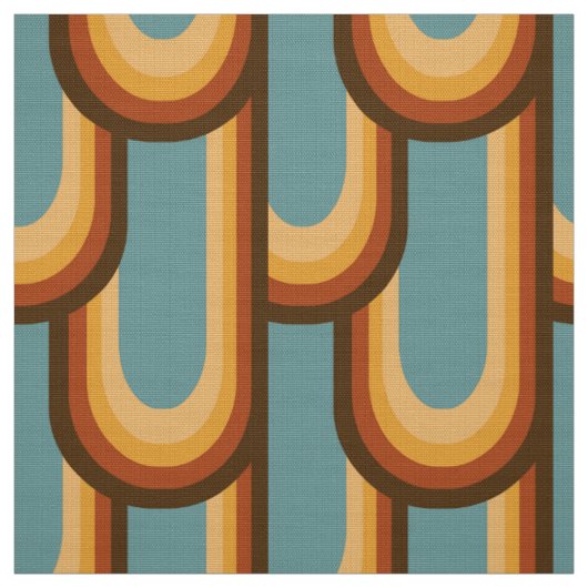 tissu les années 70 rétro (Échantillon)