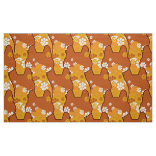 tissu les années 70 rétro mod chic - Chat kitten