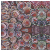 Tissu Les balles de Noël rouges (Fermer)