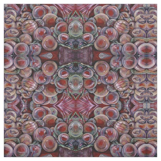 Tissu Les balles de Noël rouges (Échantillon)