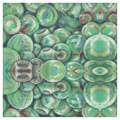 Tissu Les balles de Noël vertes (Fermer)