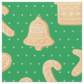 Tissu Les biscuits en pain d'épice sur les points verts  (Fermer)