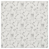 Tissu Les Bulldogs de France (Échantillon)