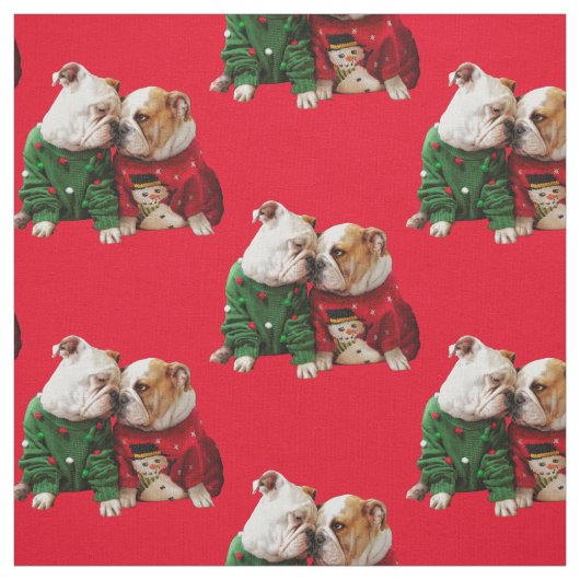 Tissu Les chiens errants de Noël (Échantillon)