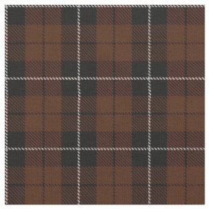 Tissu Les Cocos riches brunissent le plaid avec rayure