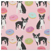Tissu Les Donuts de Boston Terriers (Fermer)