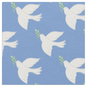 Tissu Les Doses de la Paix Bleu chrétien religieux