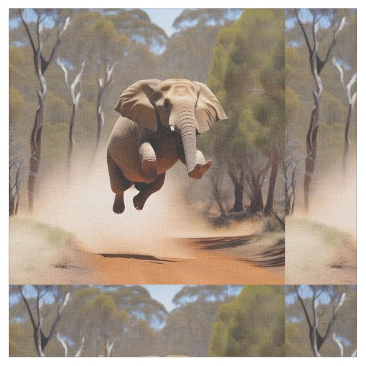 Tissu Les éléphants peuvent sauter, (Fermer)