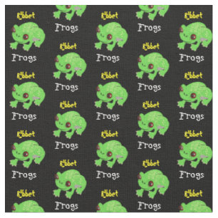 Tissu Les enfants amusent Big Eyed Frogs Whimsy Fabric P