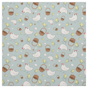 Tissu Les enfants Farmhouse Chicken and Egg Cotton Fabri