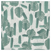 Tissu Les Feuilles de la Monstère blanche moderne Brochu (Échantillon)