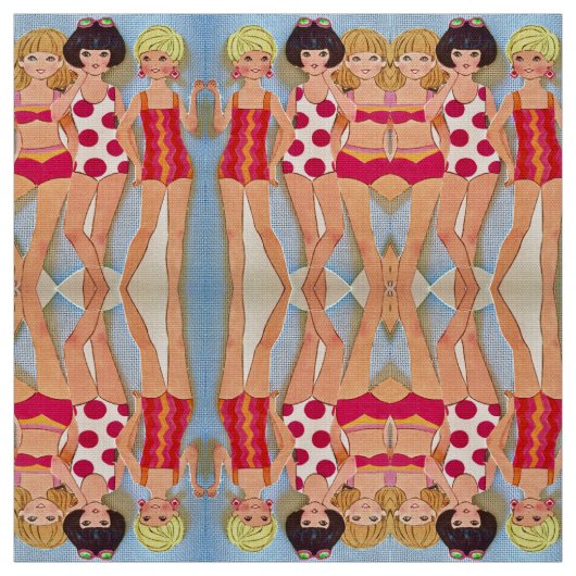 Tissu Les filles de l'été (Échantillon)