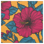 Tissu Les fleurs d'Hibiscus (Échantillon)