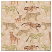 Tissu Les grands chats sur les Pois de pêche (Fermer)