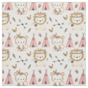 Tissu Les mignons animaux