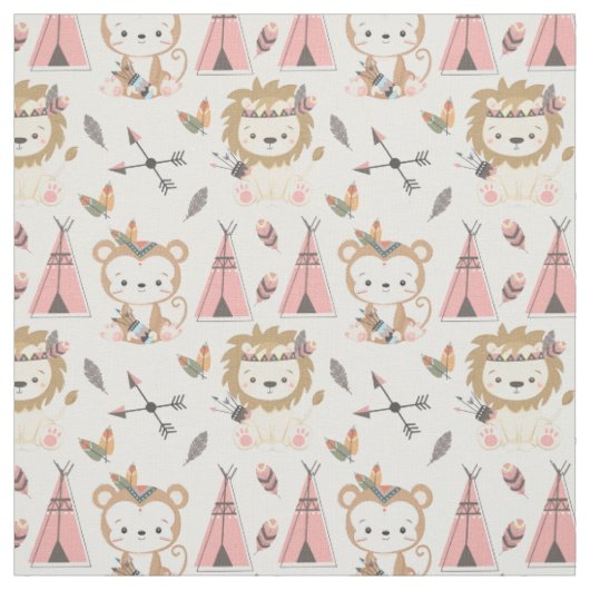 Tissu Les mignons animaux (Échantillon)