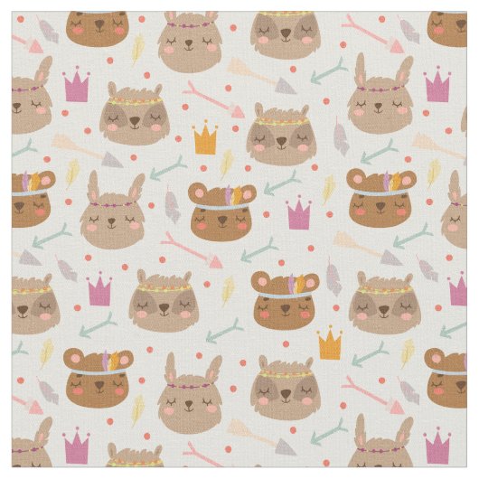 Tissu Les mignons animaux (Fermer)