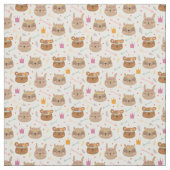 Tissu Les mignons animaux (Échantillon)