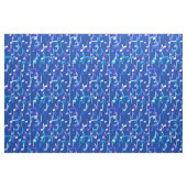 Tissu Les notes musicales impriment - le bleu d'indigo, (Fat Quarter)