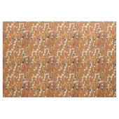 Tissu Les notes musicales impriment - le caramel Tan, (Fat Quarter)