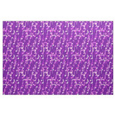 Tissu Les notes musicales impriment - le pourpre violet, (Fat Quarter)